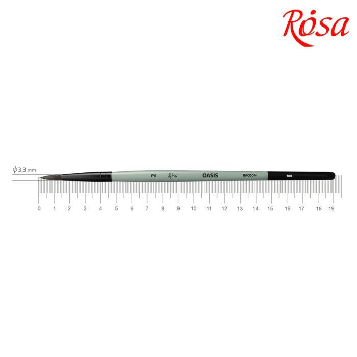 Кисточка для рисования Rosa Енот круглый OASIS 188, № 2 (4823098516958)