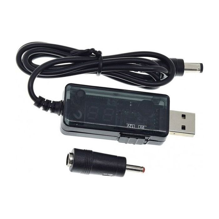 Кабель живлення USB-AM to 5.5/3.5mm 9/12V 0.8m Maxxter (UB-DC9/12-0.8M) зображення 2