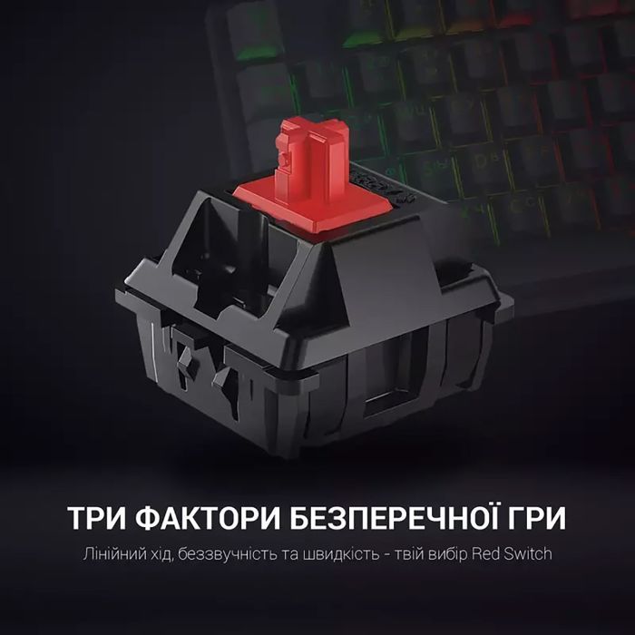 Клавиатура GamePro MK105R LED Red Switch USB Black (MK105R) изображение 4