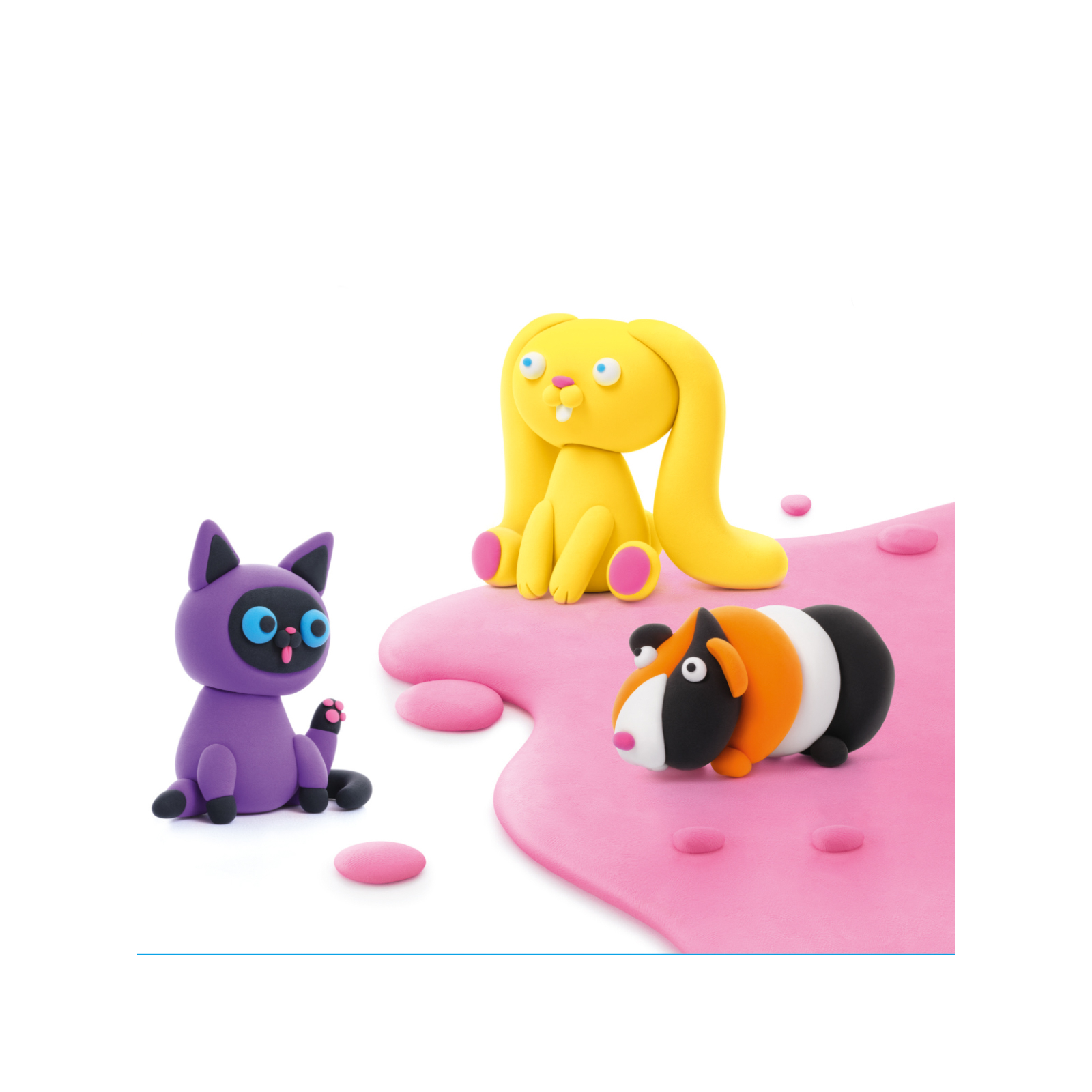 Набор для творчества Lipaka пластилина – Пушистые любимцы: Сиамская кошка, зайка, морская свинка (60046-UA01) изображение 4