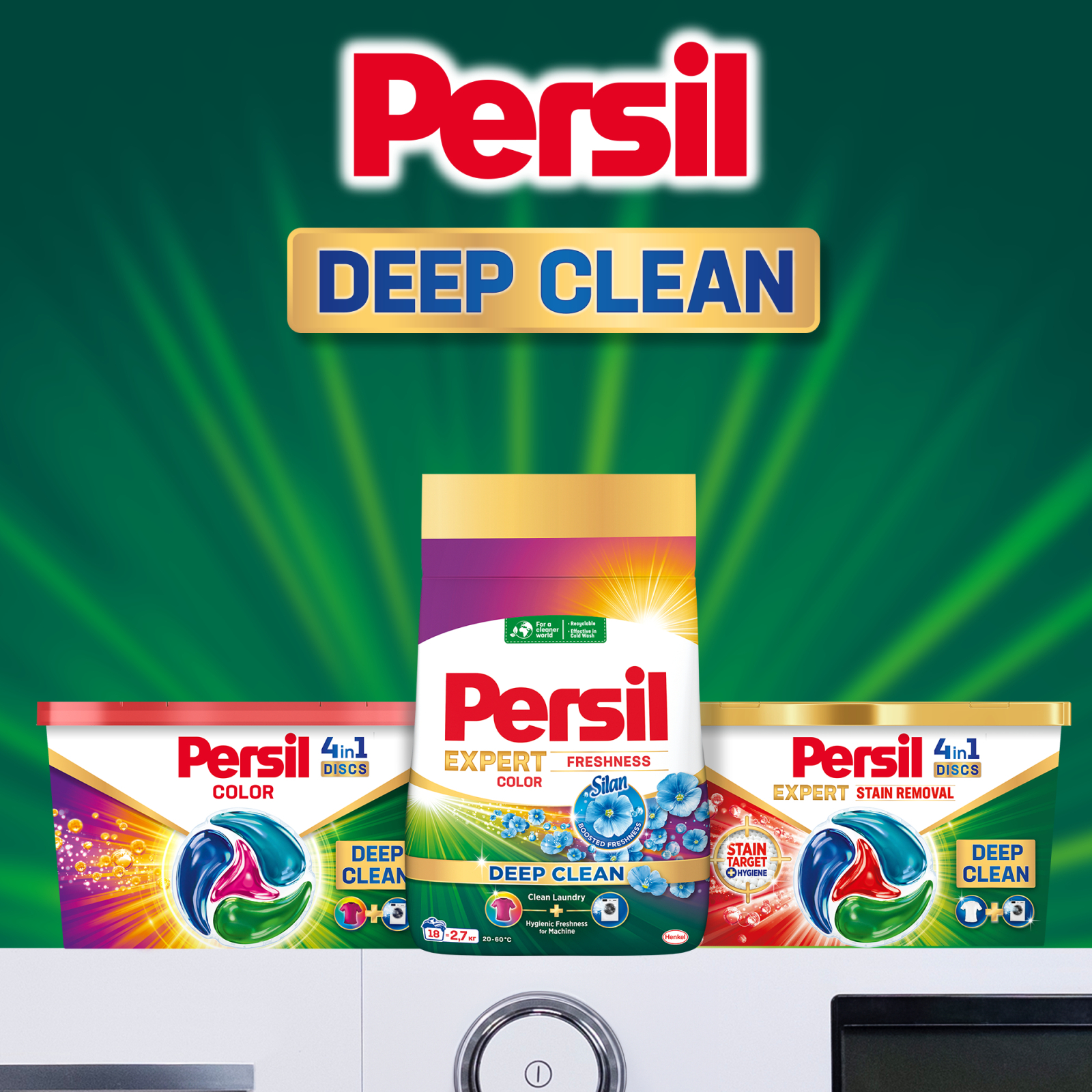 Стиральный порошок Persil Expert Deep Clean Автомат Color Свежесть от Silan 8.1 кг (9000101806427) изображение 6