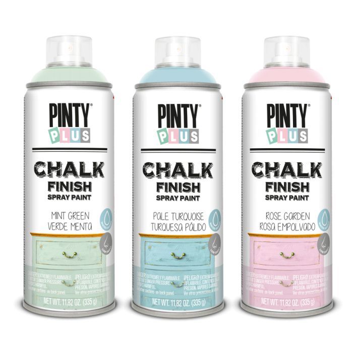 Краска-аэрозоль Pintyplus на водной основе Chalk-finish, Бирюза светлая, 400 мл (8429576231403) изображение 2