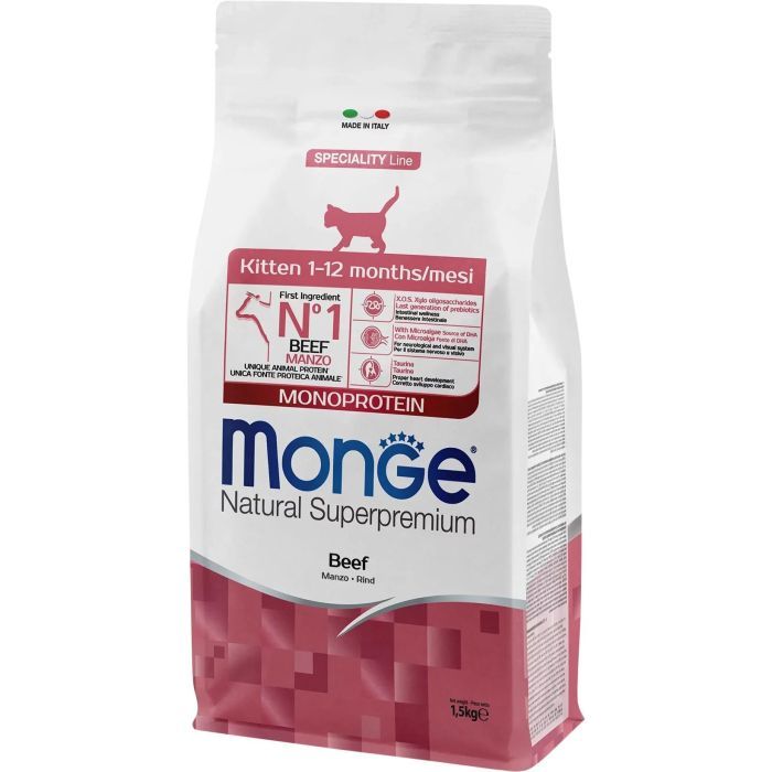 Сухой корм для кошек Monge Cat Kitten с говядиной 1.5 кг (8009470011976)
