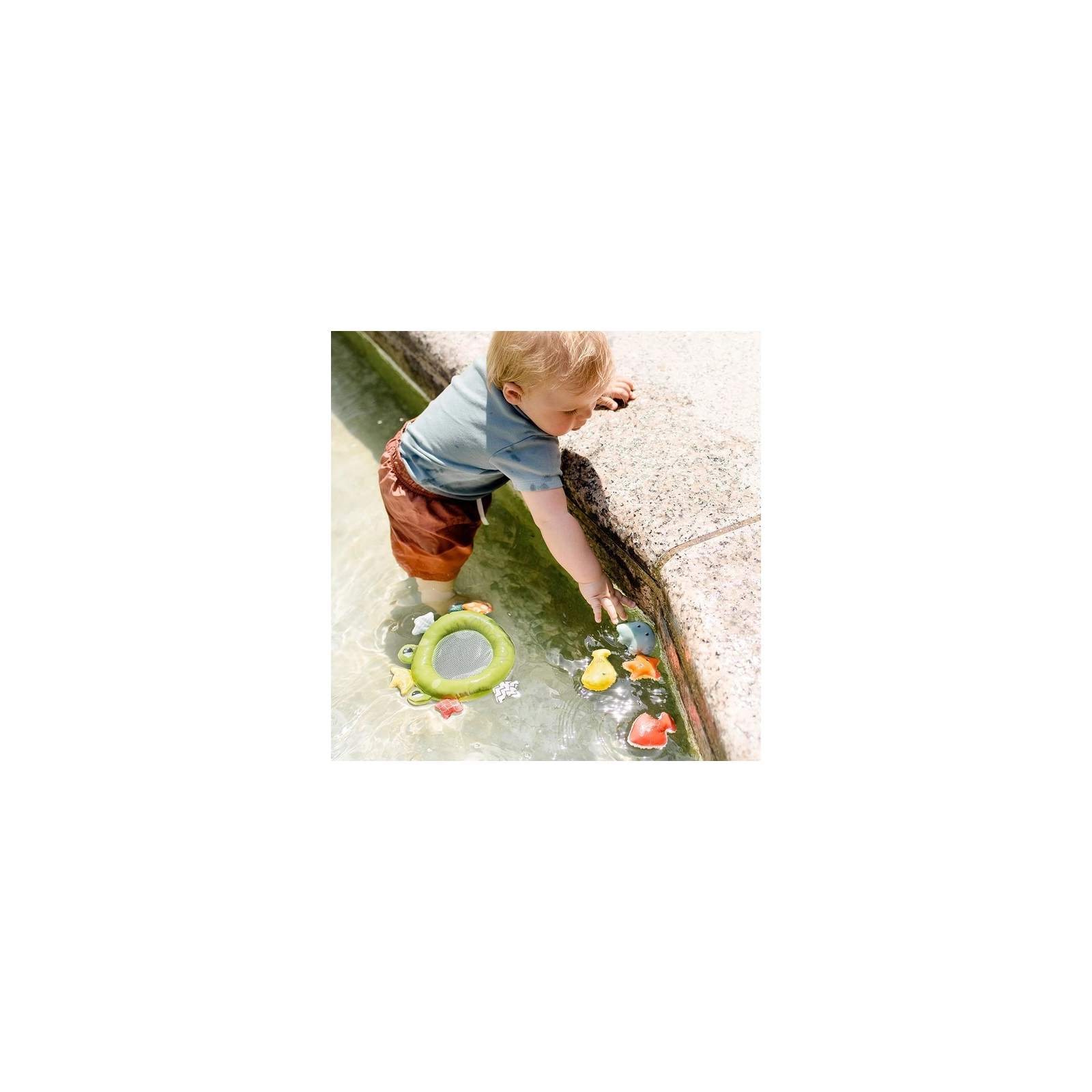 Игрушка для ванной Fehn Plansch & Play Развивающая Лягушка с морскими обитателями (4001998050080) изображение 4