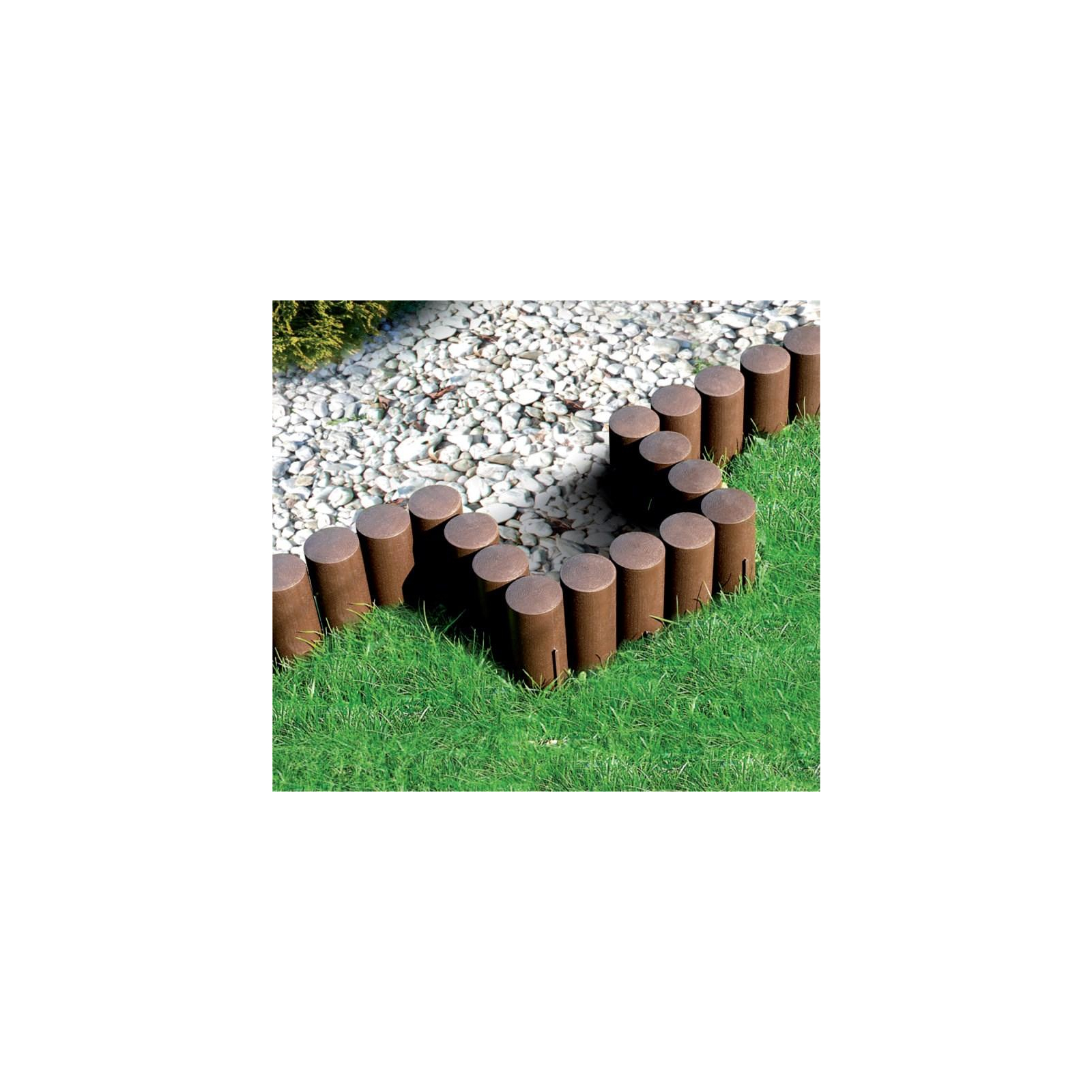 Садова огорожа Cellfast газонна, 3 MAXI, 10 секцій по 21см, 2.1м, коричнева (34-011) зображення 2