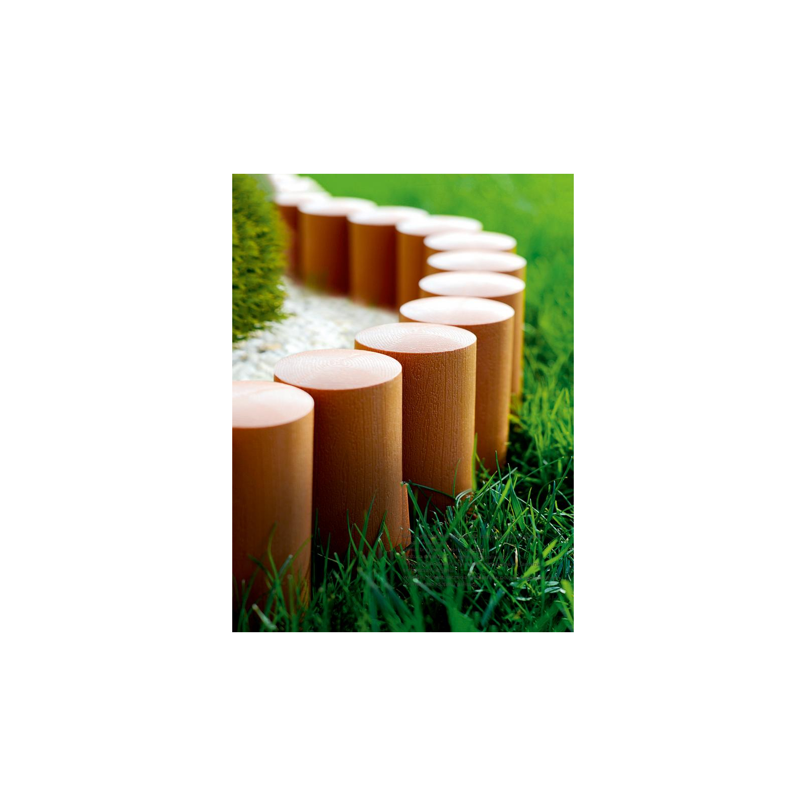 Садовое ограждение Cellfast газонная, 3 MAXI, 10 секций по 21см, 2.1м, коричневая (34-011) изображение 5
