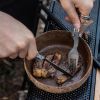 Ложка-вилка туристическая Naturehike NH19C001-J сіра з мішечком (6927595734759) изображение 4