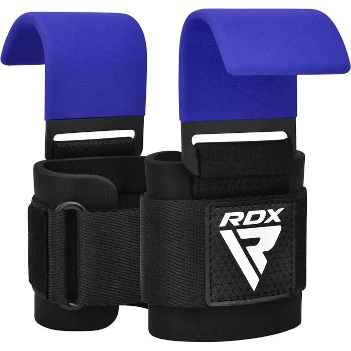 Крюки для тяги на запястья RDX W5 Gym Hook Strap Blue Plus (WAN-W5U+) изображение 2