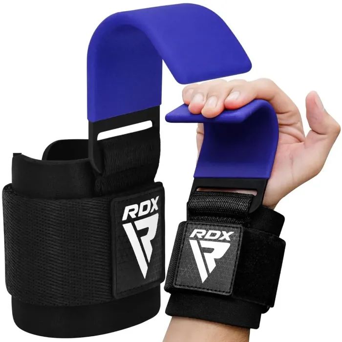 Крюки для тяги на запястья RDX W5 Gym Hook Strap Blue Plus (WAN-W5U+) изображение 4