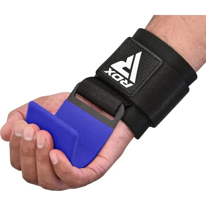 Крюки для тяги на запястья RDX W5 Gym Hook Strap Blue Plus (WAN-W5U+) изображение 5