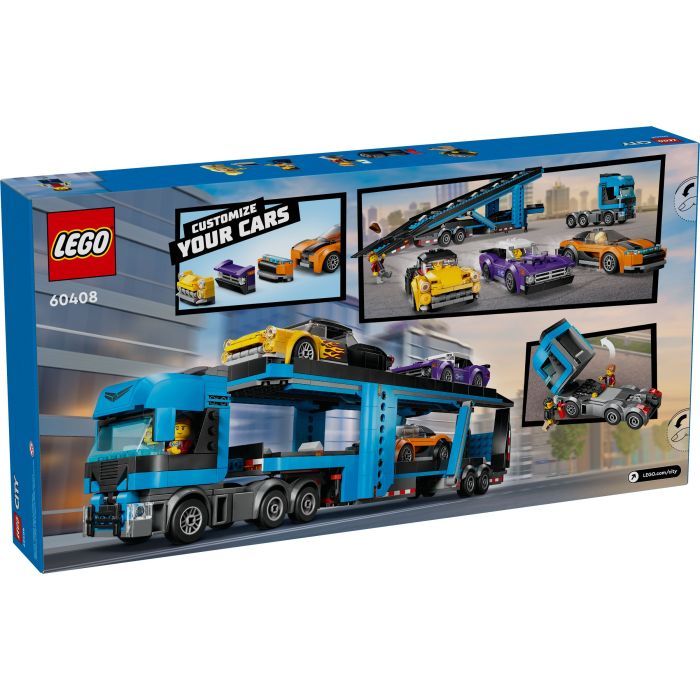 Конструктор LEGO City Грузовик-транспортер со спортивными авто (60408) изображение 8