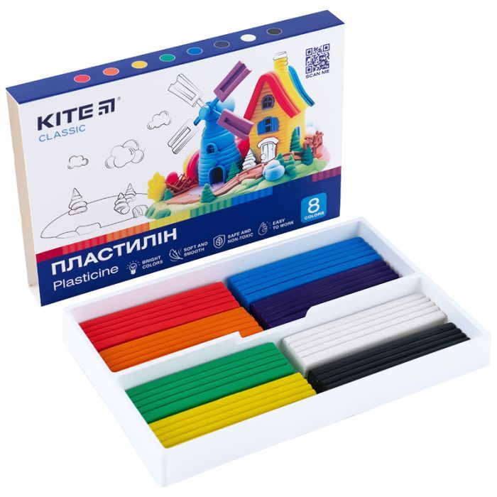 Пластилин Kite Classic, 8 цветов, 160 г (K-082) изображение 5