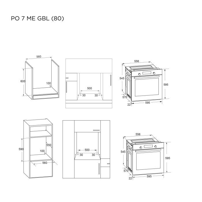 Духова шафа Pyramida PO 7 ME GBL (80) зображення 12