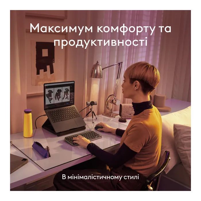 Клавіатура Logitech MX Keys Mini для MAC Wireless UA Space Grey (920-012652) зображення 6