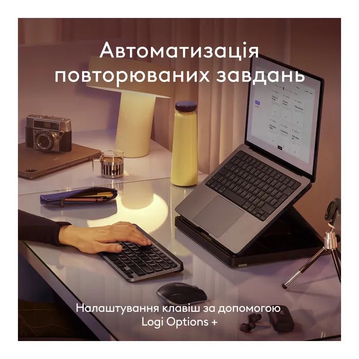 Клавіатура Logitech MX Keys Mini для MAC Wireless UA Space Grey (920-012652) зображення 8