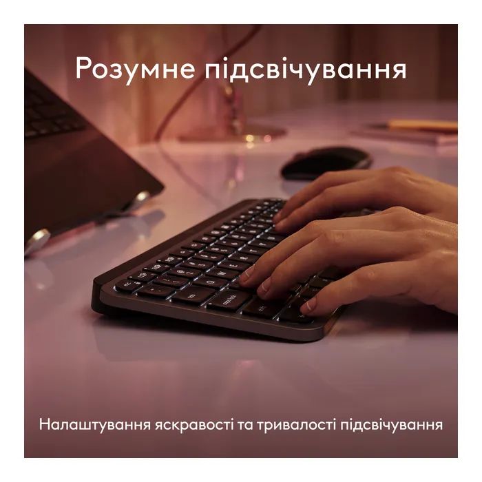Клавіатура Logitech MX Keys Mini для MAC Wireless UA Space Grey (920-012652) зображення 9