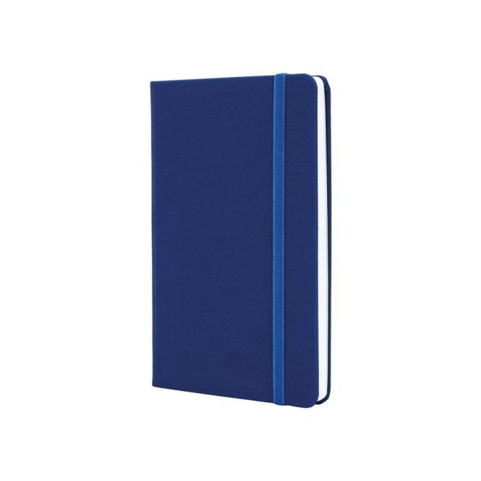 Книга записная Optima А5 SQUARE, твердая обложка, резинка, белый блок клетка, синий (O27100-02)