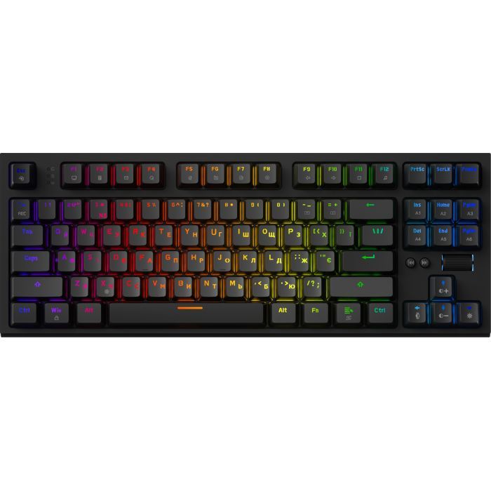 Клавиатура GamePro MK180B Hot-Swap Red Swich RGB USB UA Black (MK180B)