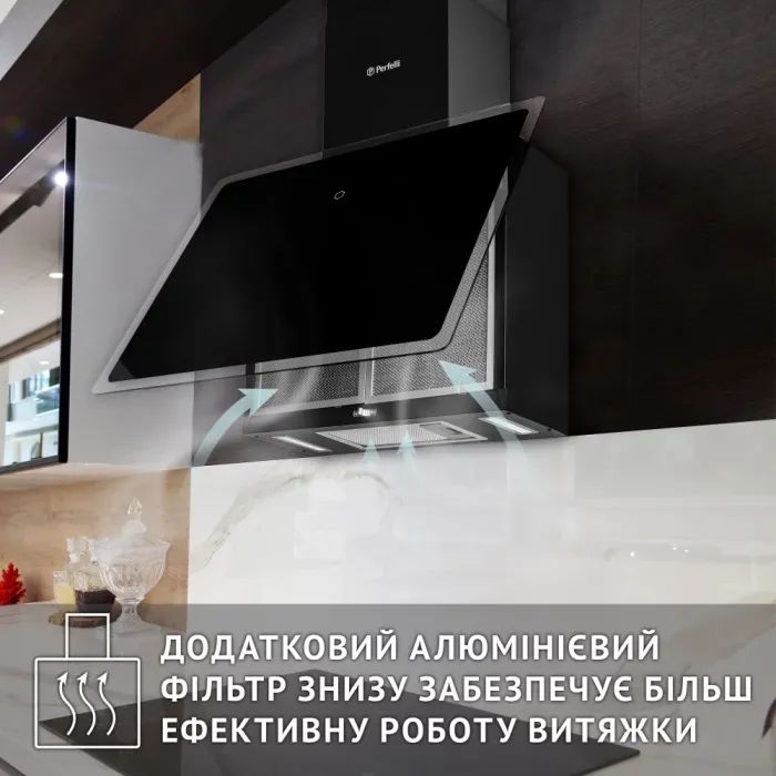 Витяжка кухонна Perfelli RIVA NERO зображення 10