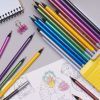 Карандаши цветные Школярик Круглые Из черного дерева Металлик 12 цветов (312114002-UA) изображение 2
