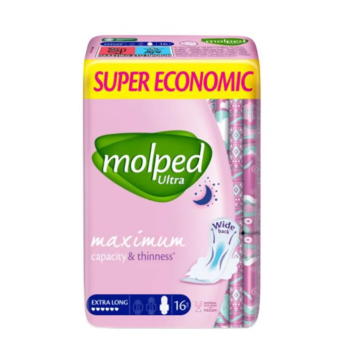 Гигиенические прокладки Molped Ultra Night 6 капель 16 шт. (8690536829118)