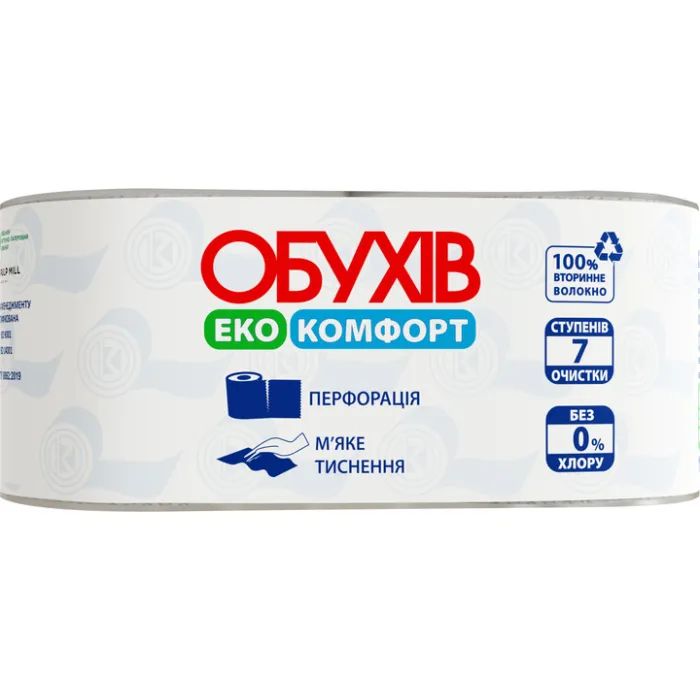 Туалетная бумага Обухів Эко Комфорт 1 слой 2 рулона (4820003838679)