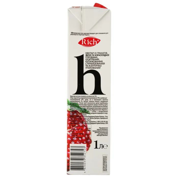 Сок Rich Гранатовый нектар осветленный 1 л (4820039352743) изображение 2
