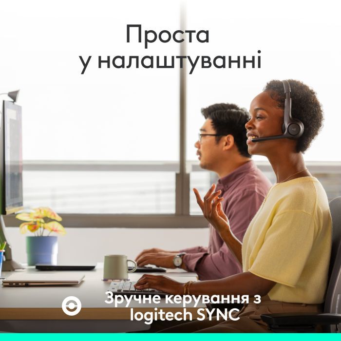 Навушники Logitech Zone 305 for Business Wireless/Bluetooth Teams Black (981-001451) зображення 12