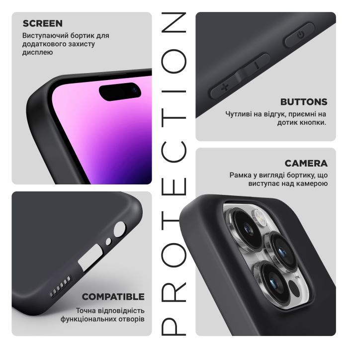 Чохол до мобільного телефона Armorstandart Matte Slim Fit Infinix Hot 50 4G Camera cover Black (ARM80957) зображення 4