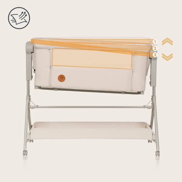 Кроватка Lionelo приставная LEONIE PLUS BEIGE SAND (LO-LEONIE PLUS BEIGE SAND) изображение 8