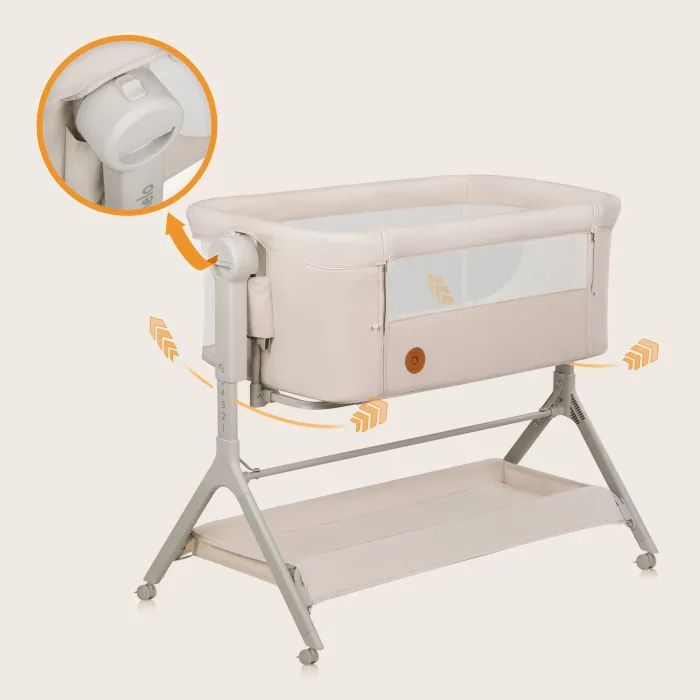 Кроватка Lionelo приставная LEONIE PLUS BEIGE SAND (LO-LEONIE PLUS BEIGE SAND) изображение 9