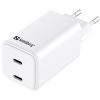 Зарядний пристрій Sandberg 2xUSB 65W (2xUSB-C) Gan III (441-56)