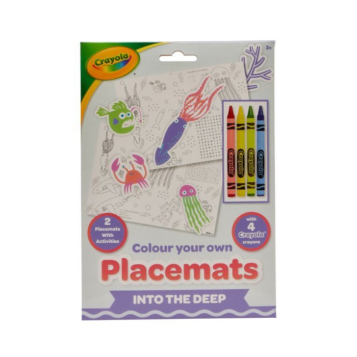 Набор для творчества Crayola Подложки-раскраски "Подводный мир" 2 шт с карандашами (15755-C) изображение 4