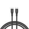 Дата кабель USB-C to USB-C 1.0m CC60SC10 60W Silicon Black Canyon (CNS-CC60SC10B)