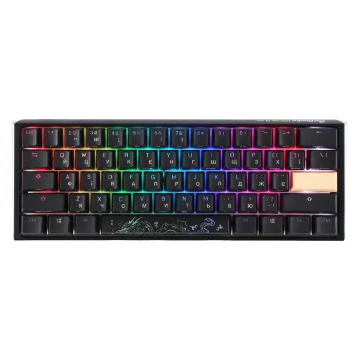 Клавиатура Ducky One 3 Mini Cherry MX Red RGB UA USB White (DKON2161ST-RUAPXPWWWSC1)
