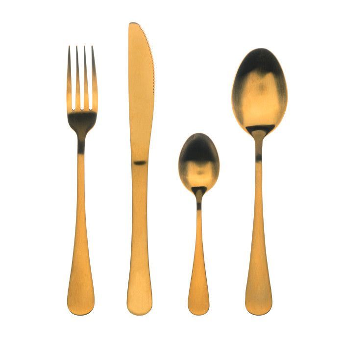 Набор столовых приборов Bergner Munich gold matt 24 предмета (BG-5134-GD)