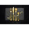Набор столовых приборов Bergner Munich gold matt 24 предмета (BG-5134-GD) изображение 7
