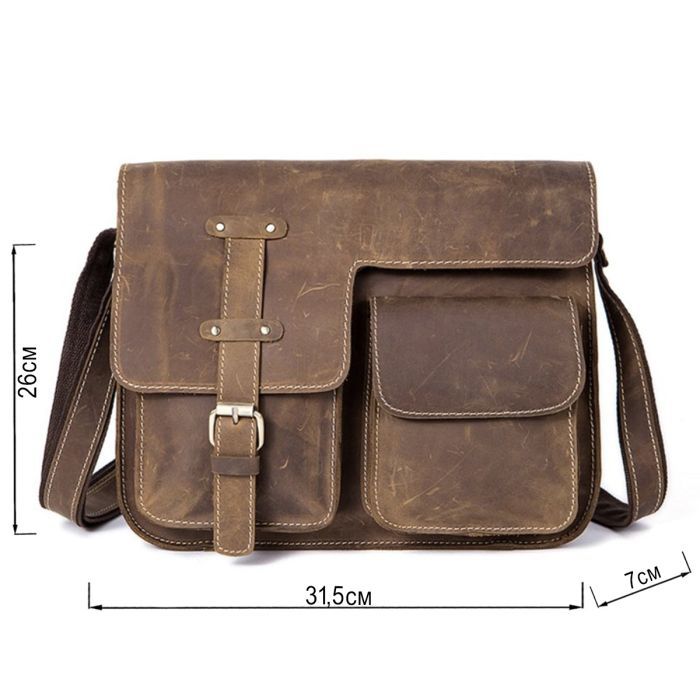 Сумка Vintage Чоловіча Коричнева (14697) зображення 3