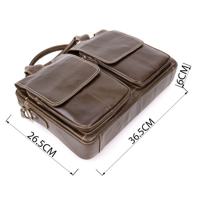 Сумка Vintage Коричнева (20443) зображення 4