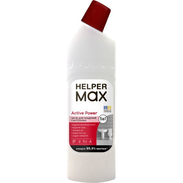 Жидкость для чистки ванн Helper Max Active Power Для сантехники 1 л (4820183972972)