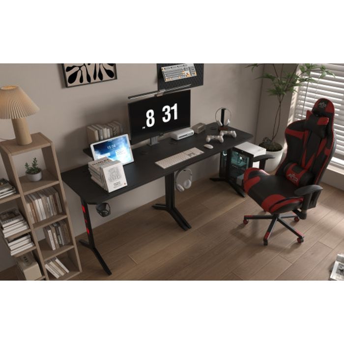 Компьютерный стол GT Racer GT Racer T-1247 (146x146x60x73) Black (T-1247 (146x146x60x73) Black) изображение 7