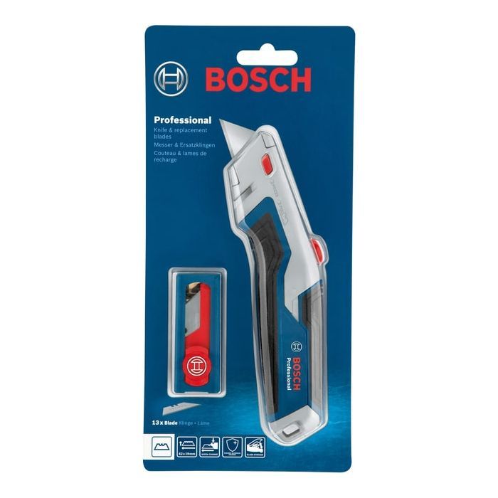 Нож монтажный Bosch строительный трапециевидный складной, 253 мм, набор лезвий 13шт (1.600.A02.7M5) изображение 9