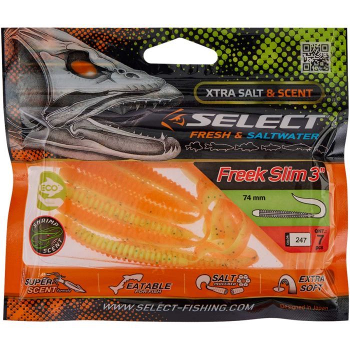 Силикон рыболовный Select Freek Slim 3" 108 (7 шт/уп) (1870.41.49) изображение 2