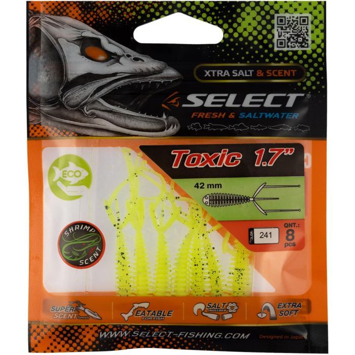 Силікон рибальський Select Toxic 1.7" 045 (8 шт/уп) (1870.33.82) зображення 2