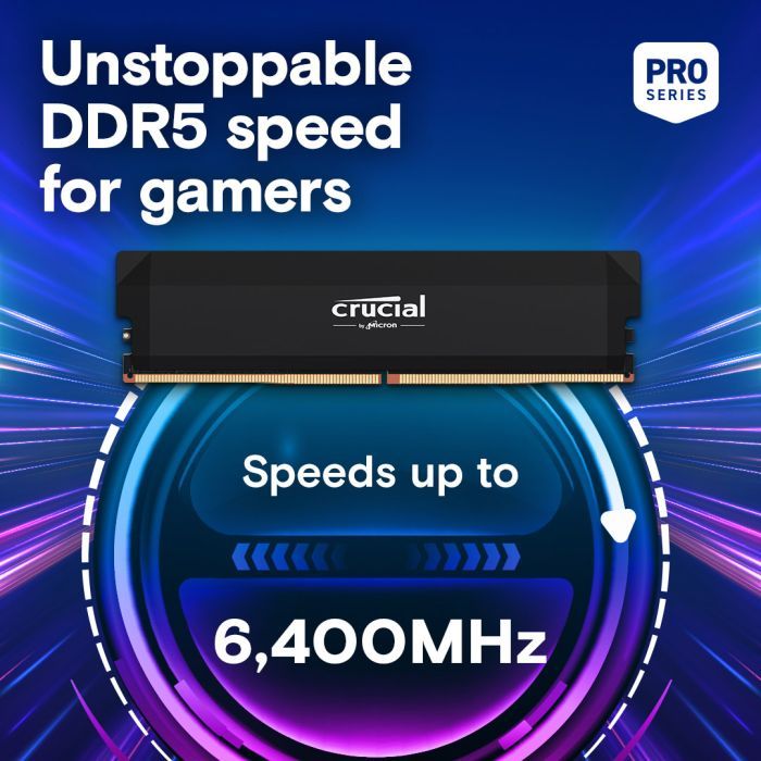 Модуль памяти для компьютера DDR5 64GB (2x32GB) 6400 MHz Micron (CP2K32G64C40U5B) изображение 3