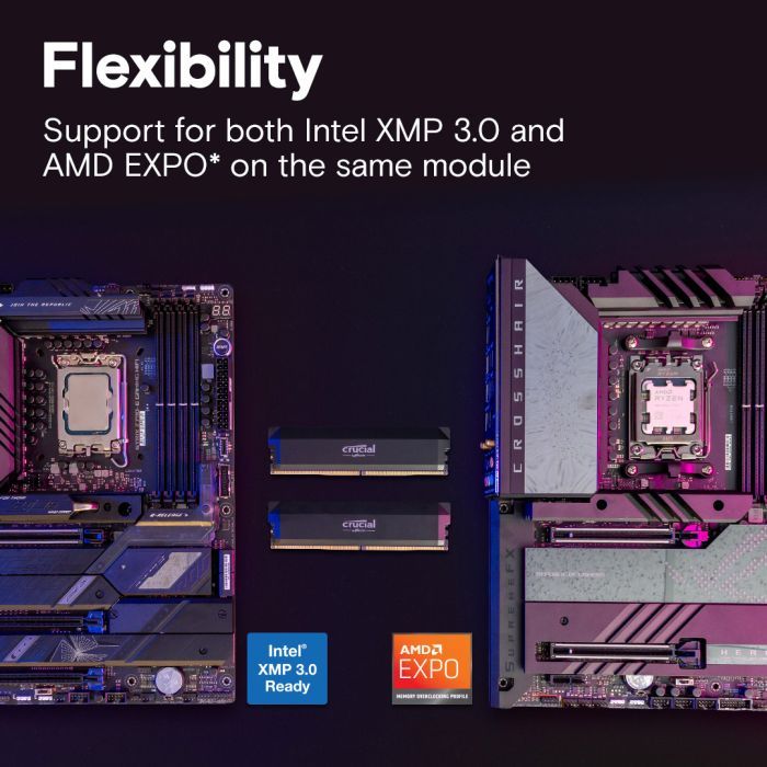 Модуль памяти для компьютера DDR5 64GB (2x32GB) 6400 MHz Micron (CP2K32G64C40U5B) изображение 5