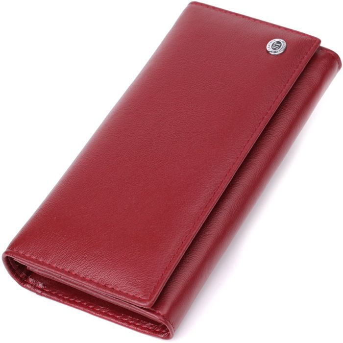 Кошелек ST Leather Из натуральной кожи Бордовый (23089)