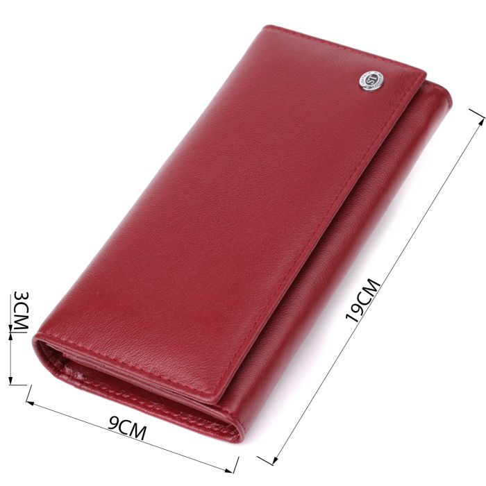 Кошелек ST Leather Из натуральной кожи Бордовый (23089) изображение 3