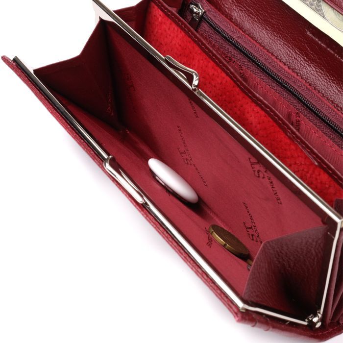 Кошелек ST Leather Из натуральной кожи Бордовый (23089) изображение 8