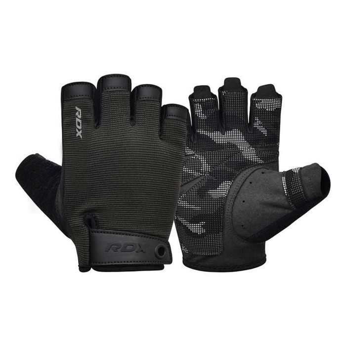Перчатки для фитнеса RDX T2 Half Black Plus S (WGA-T2HB-S+)